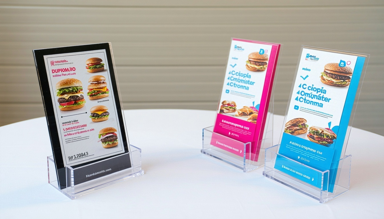 Portamens de mesa porta flyers porta trpticos hechos en acrilicos